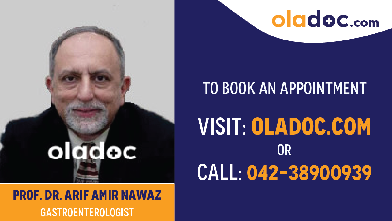 Book appointment with Dr. Arif Amir Nawaz-best Gastroenterologist in lahore